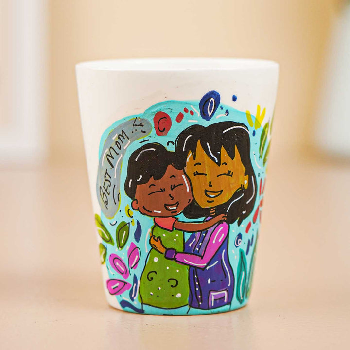 Personalized Hand-Painted Mom And Son Theme Ceramic Mug
