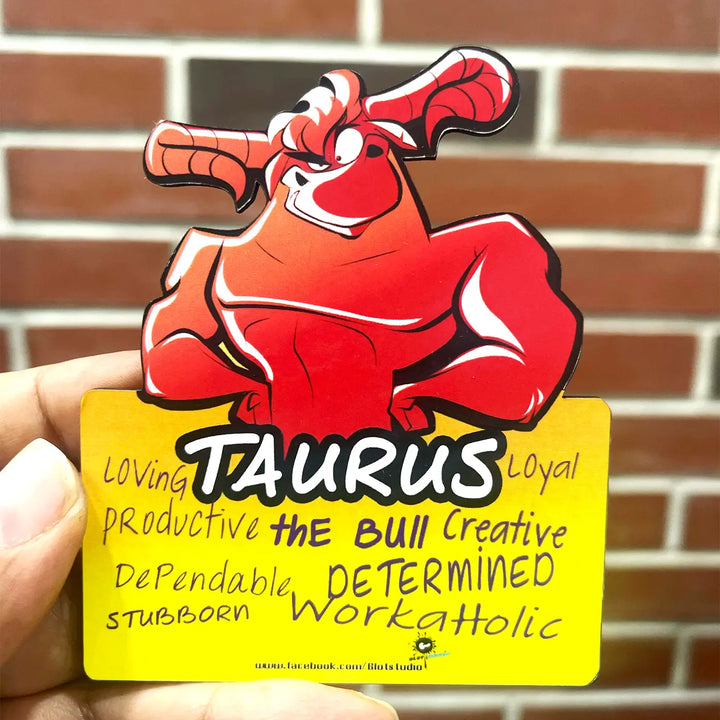 Printed Taurus Zodiac Sign MDF Wood Fridge Magnet