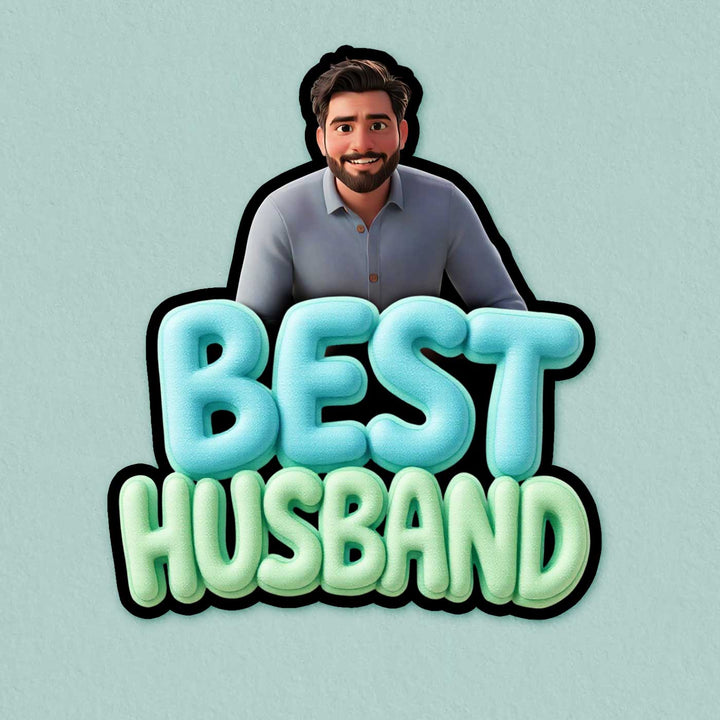 Photo Personalized "Best Husband" Acrylic Fridge Magnet For Couples