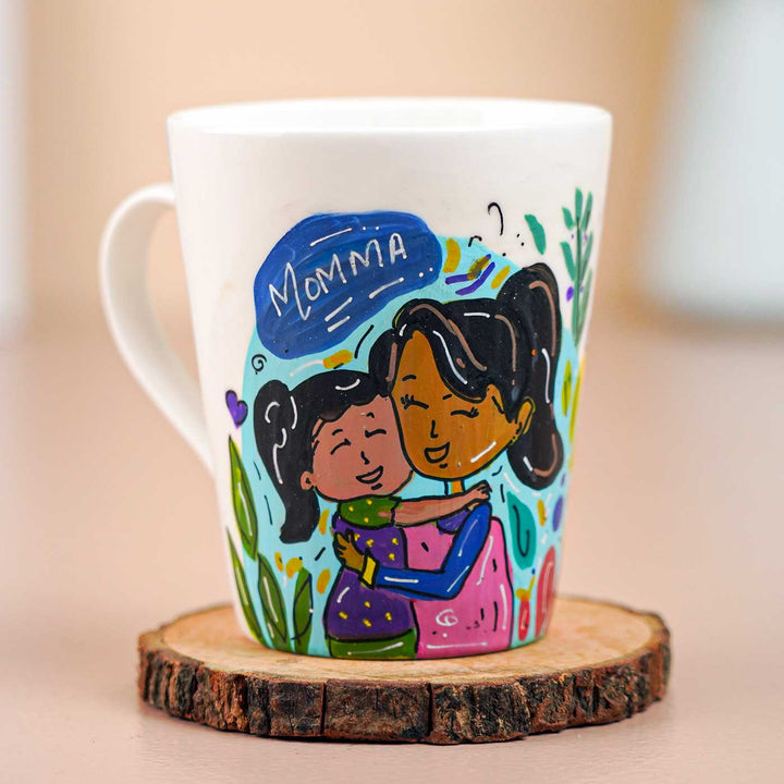 Personalized Hand-Painted Mom And Daughter Theme Ceramic Mug