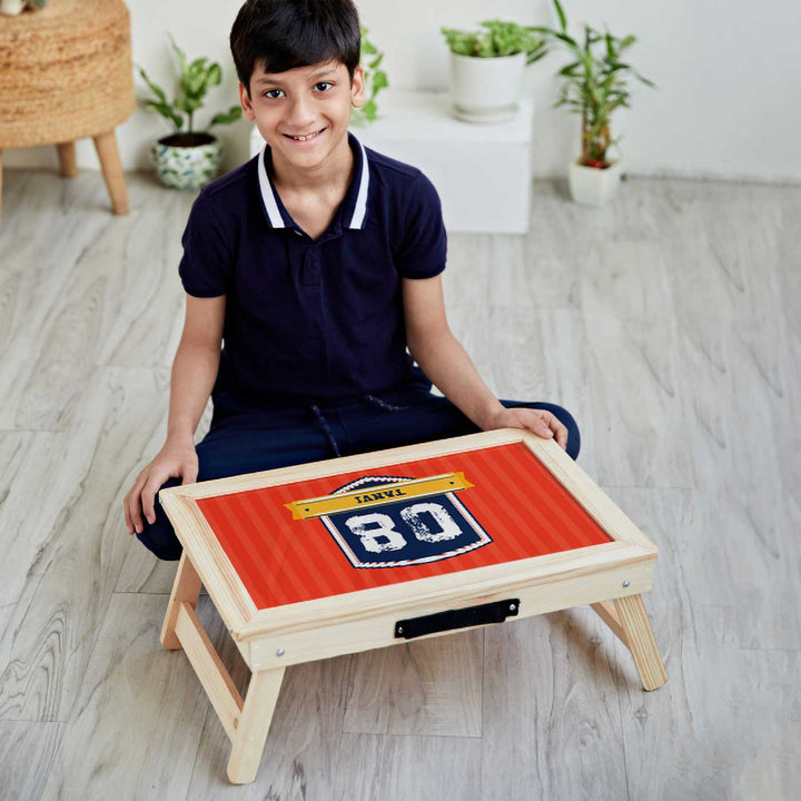 Personalized Jersey Number Theme Wooden Foldable Desk