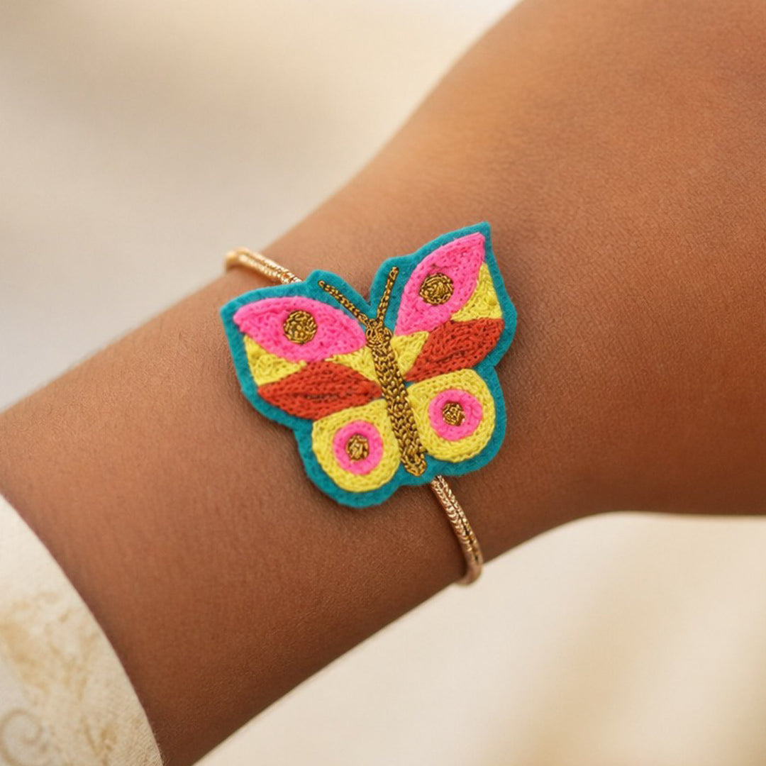 Handmade Reusable Butterfly Felt Kids Rakhi