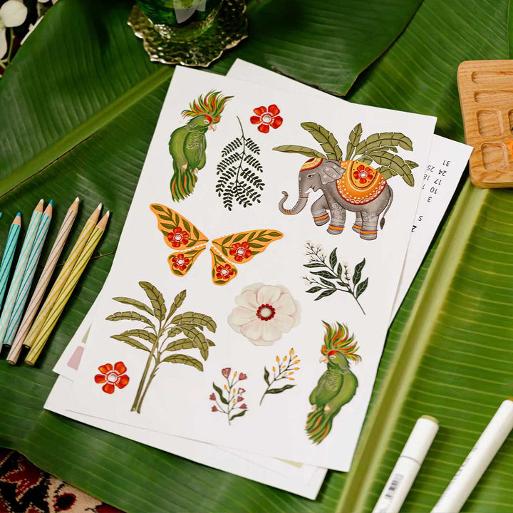 Handmade Gulshan Sticker Sheet For Planners & Calendars