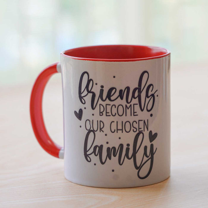 Handmade Glazed Ceramic "Friendship Quote" Theme Illustrated Mug For Kids