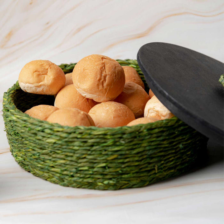 Handmade Ecofriendly Grass Woven Earthy Sophistication Sabai Roti Box