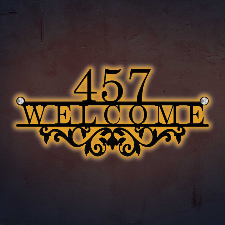 Personalized Laser Cut Classic Design Steel Name Plate