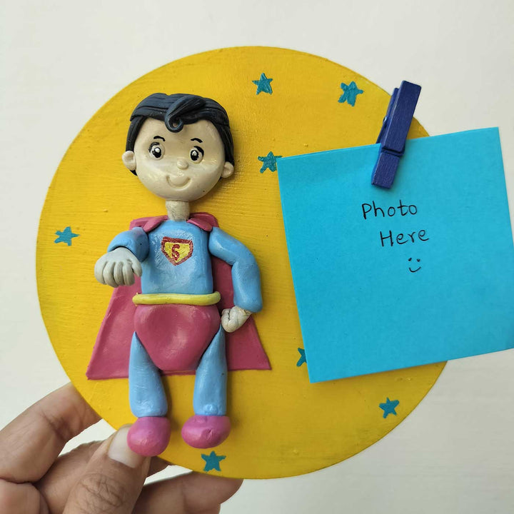 Photo Personalized Superman Theme MDF & Cold Porcelain Clay