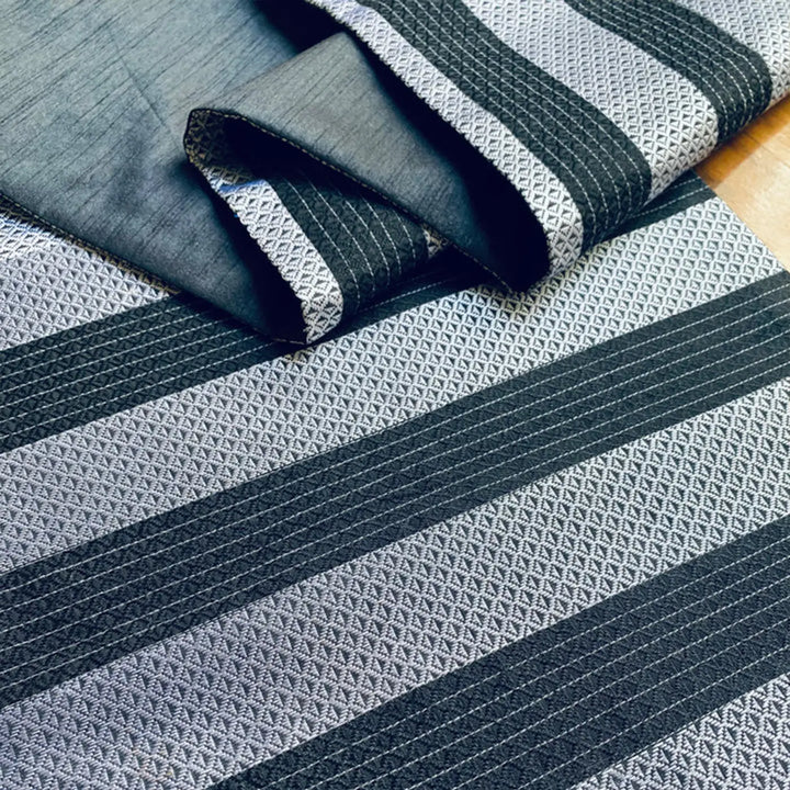 Handmade Stripe Design Khunn Fabric Cotton Table Runner | 12 x 60 Inch