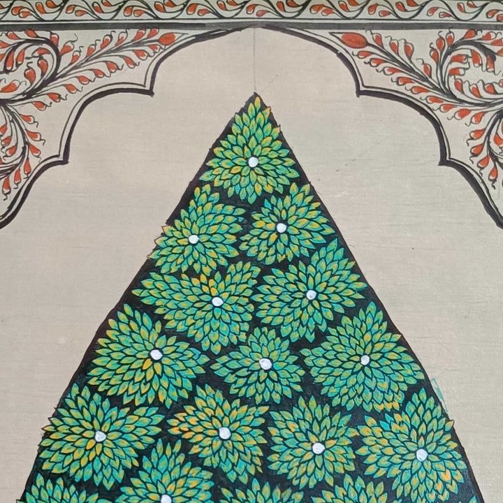 19 X 11 Inch | Handmade Tussar Silk Tree Of Life Painting