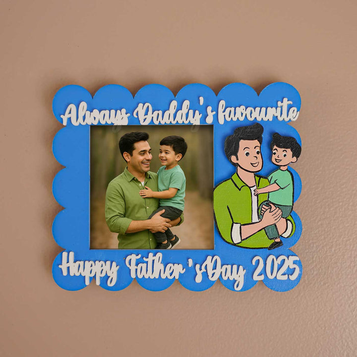Photo Personalized Polaroid Theme MDF Wood Fridge Magnet For Fathers