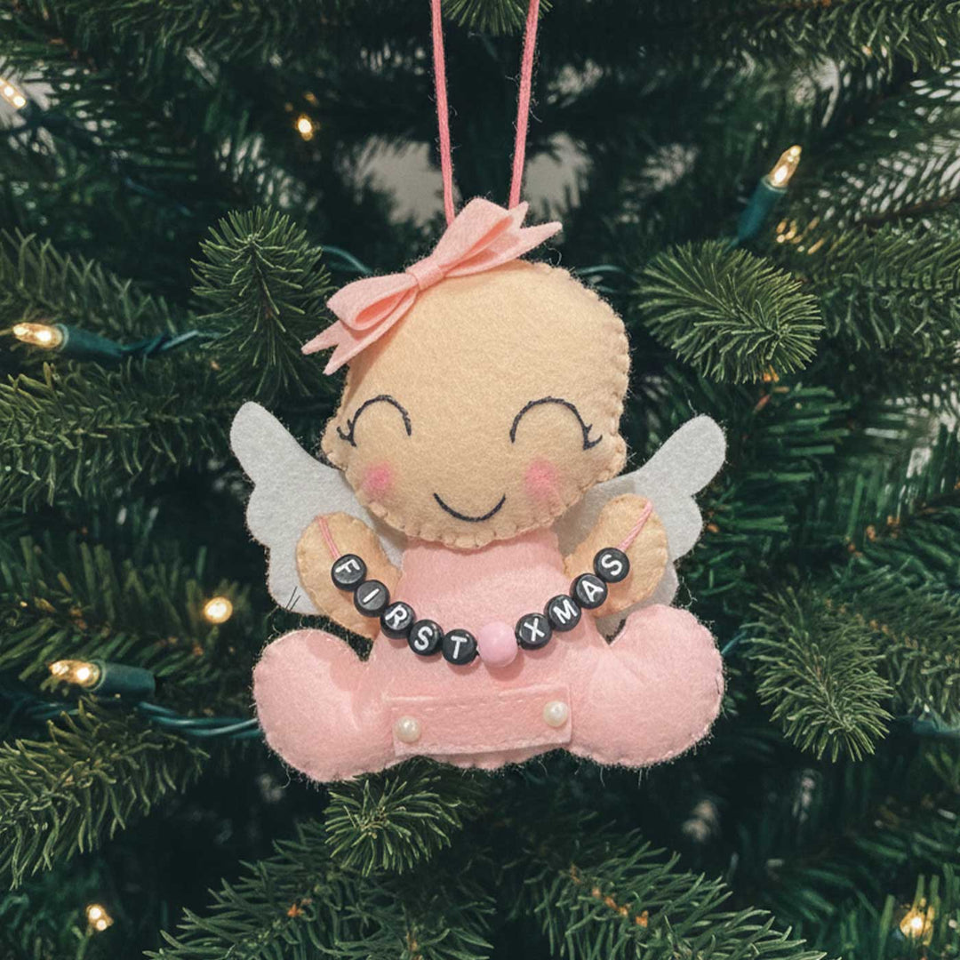 Handmade Felt My First Christmas Angel Christmas Ornament