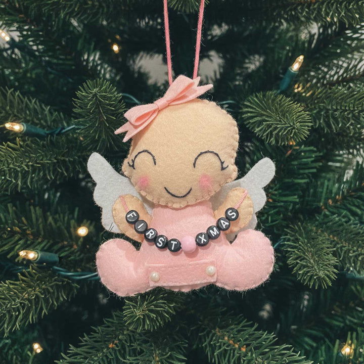 Handmade Felt My First Christmas Angel Christmas Ornament