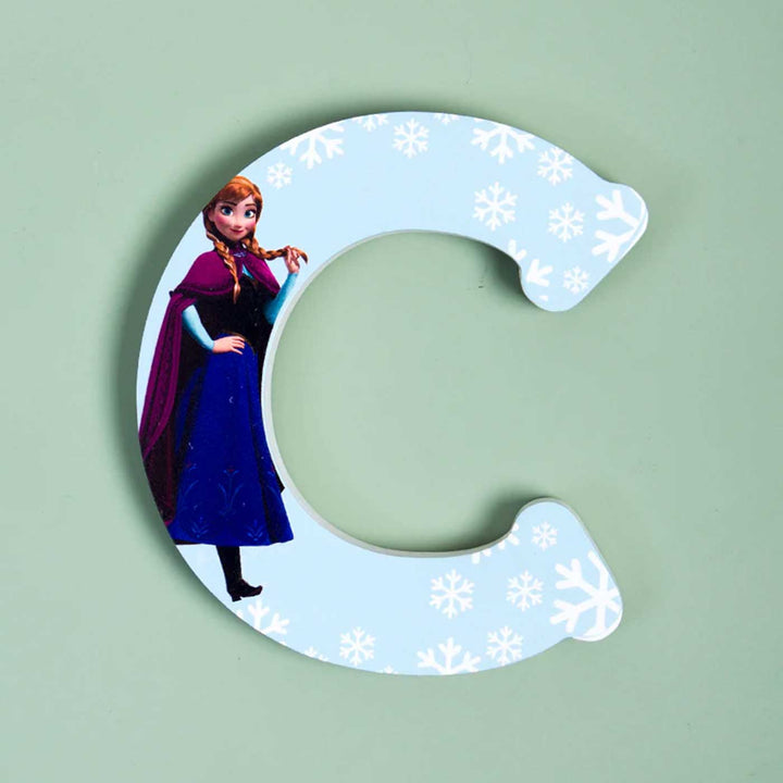 Handmade Frozen Princess Theme MDF Wood 3D Wall Letter For Kids - C