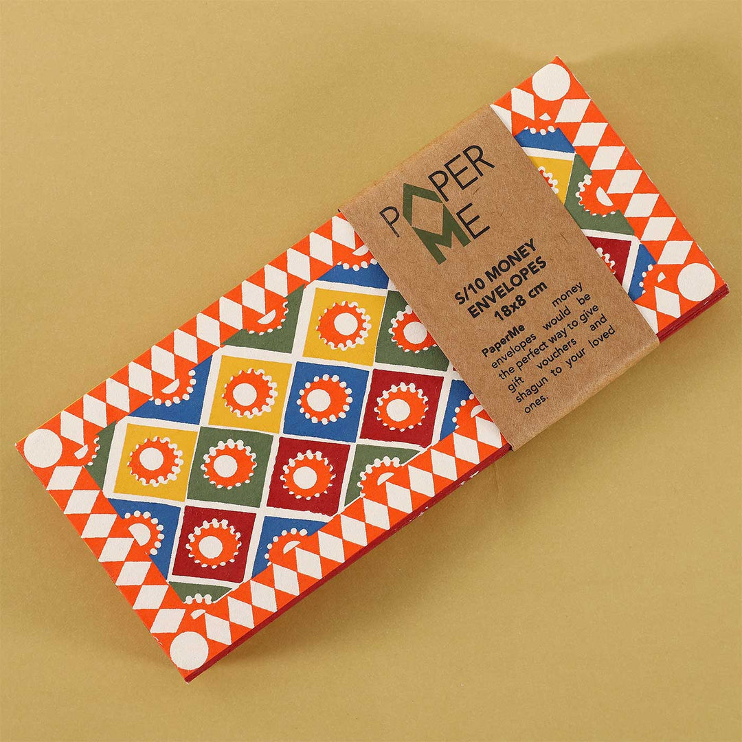Personalized Handmade Banjara Paper Envelopes | Set Of 30