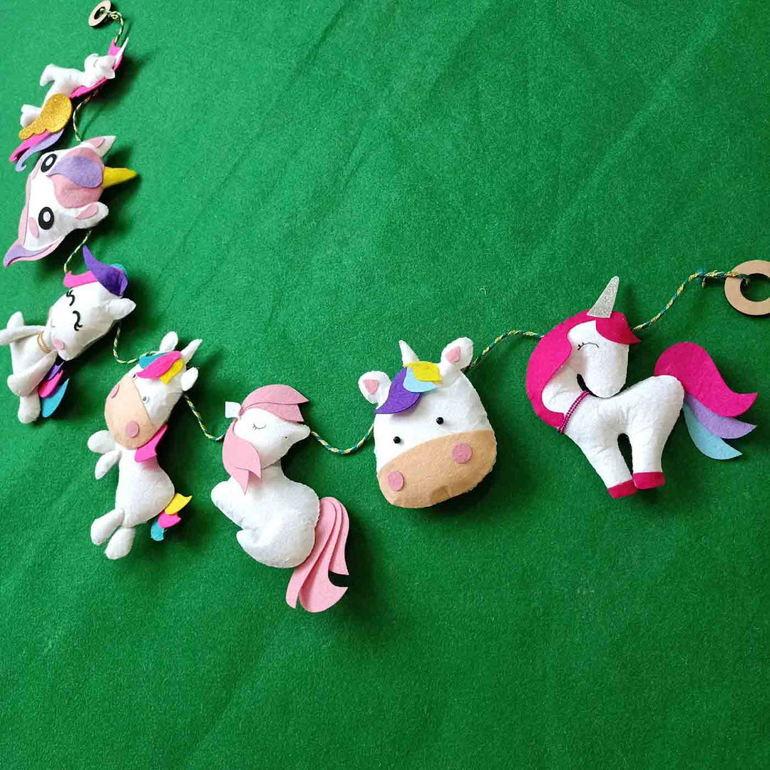 Handmade Unicorn Felt Kids Bunting
