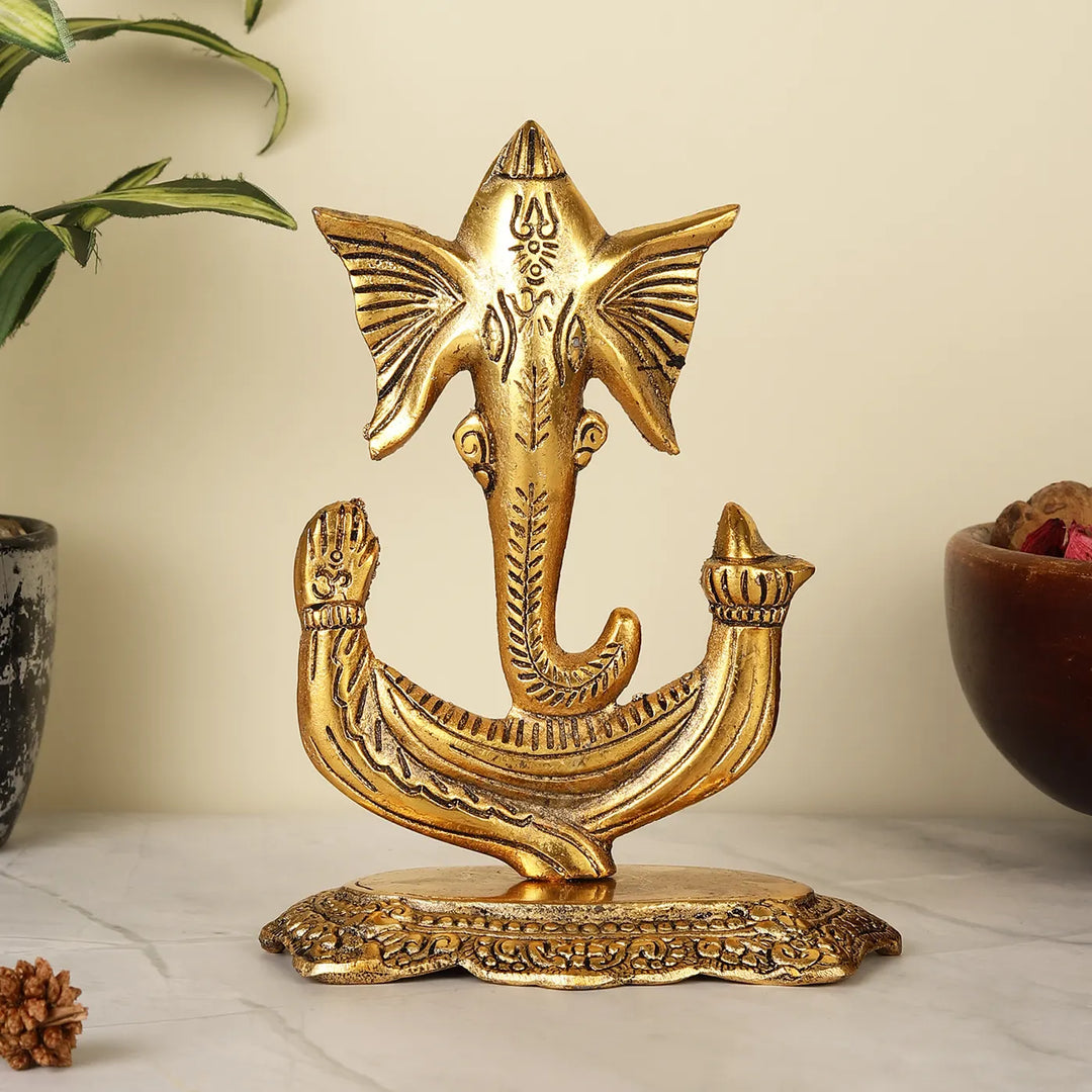 Handmade Ganesha Rakhi Hamper | Includes 1 Ganesha Idol, 2 Rakhis, 1 Roli Chawal
