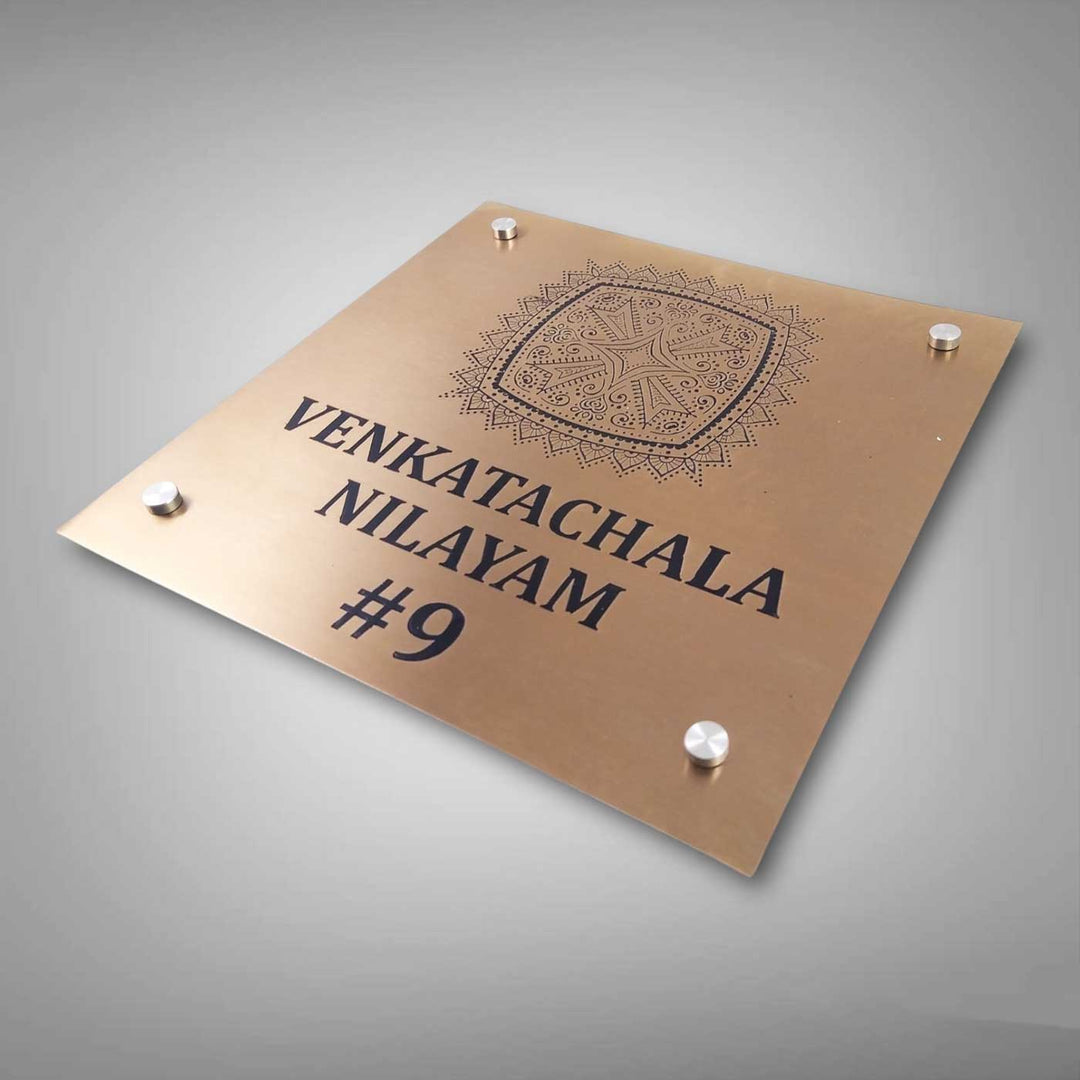 Personalized Engraved Weatherproof Copper Stainless Steel Name Plate