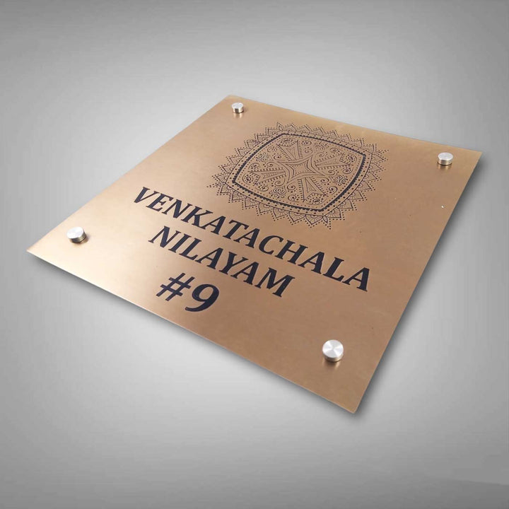 Personalized Engraved Weatherproof Copper Stainless Steel Name Plate