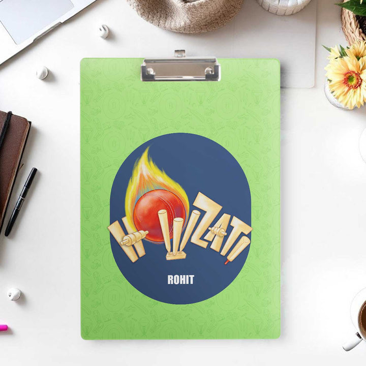 Personalized Cricket Buzz Theme Acrylic Clipboard