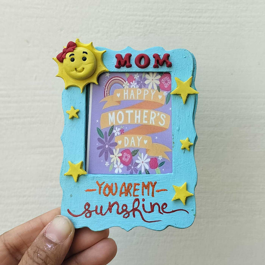 Handcrafted "You Are My Sunshine" MDF & Cold Porcelain Clay Fridge Magnet