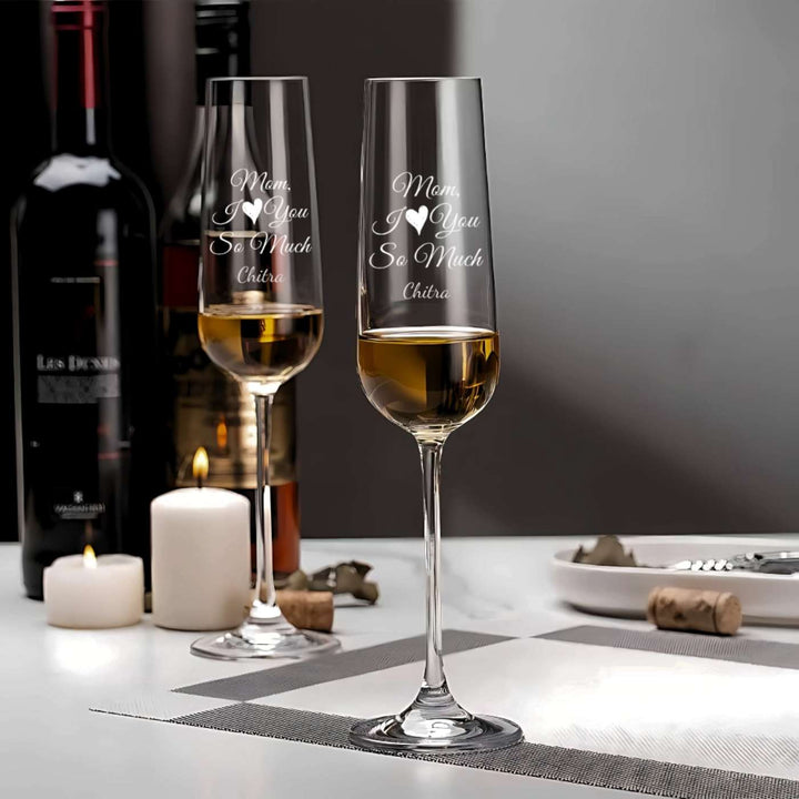 Personalized Engraved Champagne Glass For Mothers | 250 ml