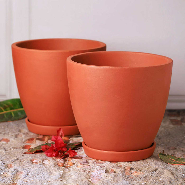 Handmade Large 8 Inch Hexane Planter Terracotta Planter Pot