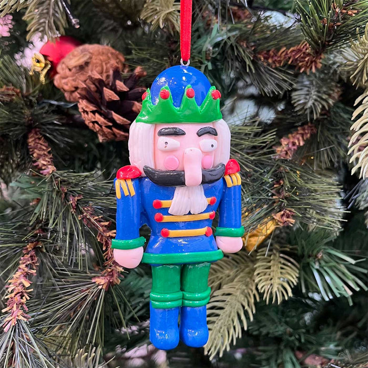Handmade Captain Soldier Clay Ornaments For Christmas Tree Decoration | Set Of 3