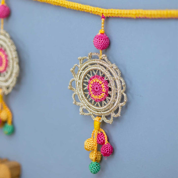 Handmade Crochet Mandala Cotton Toran
