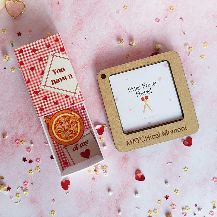 2 Pc | Photo Personalized Frame Magnet & Cute Mini Love Box Magnet | Valentine’s Gifting