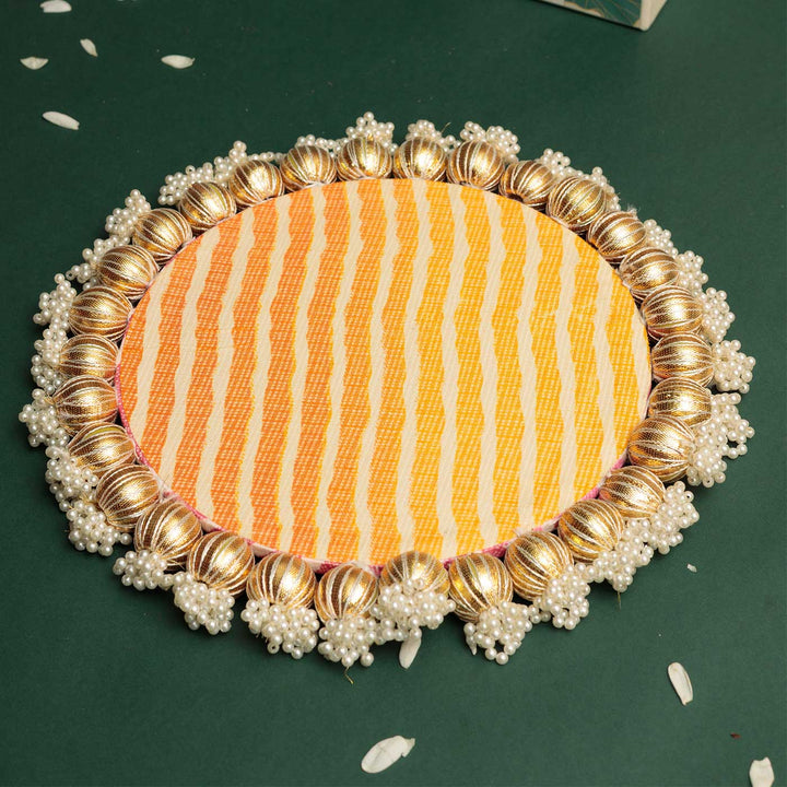 Handmade Shubh Aarrti Wooden Puja Thali