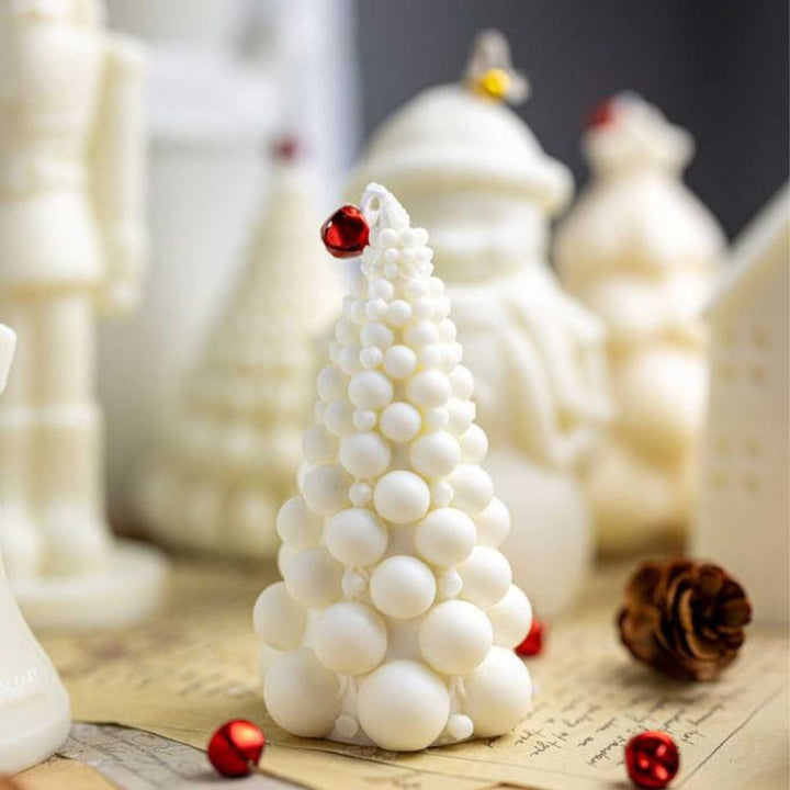 Handmade Bubble Xmas Tree Soy Wax Candle For Christmas Decoration