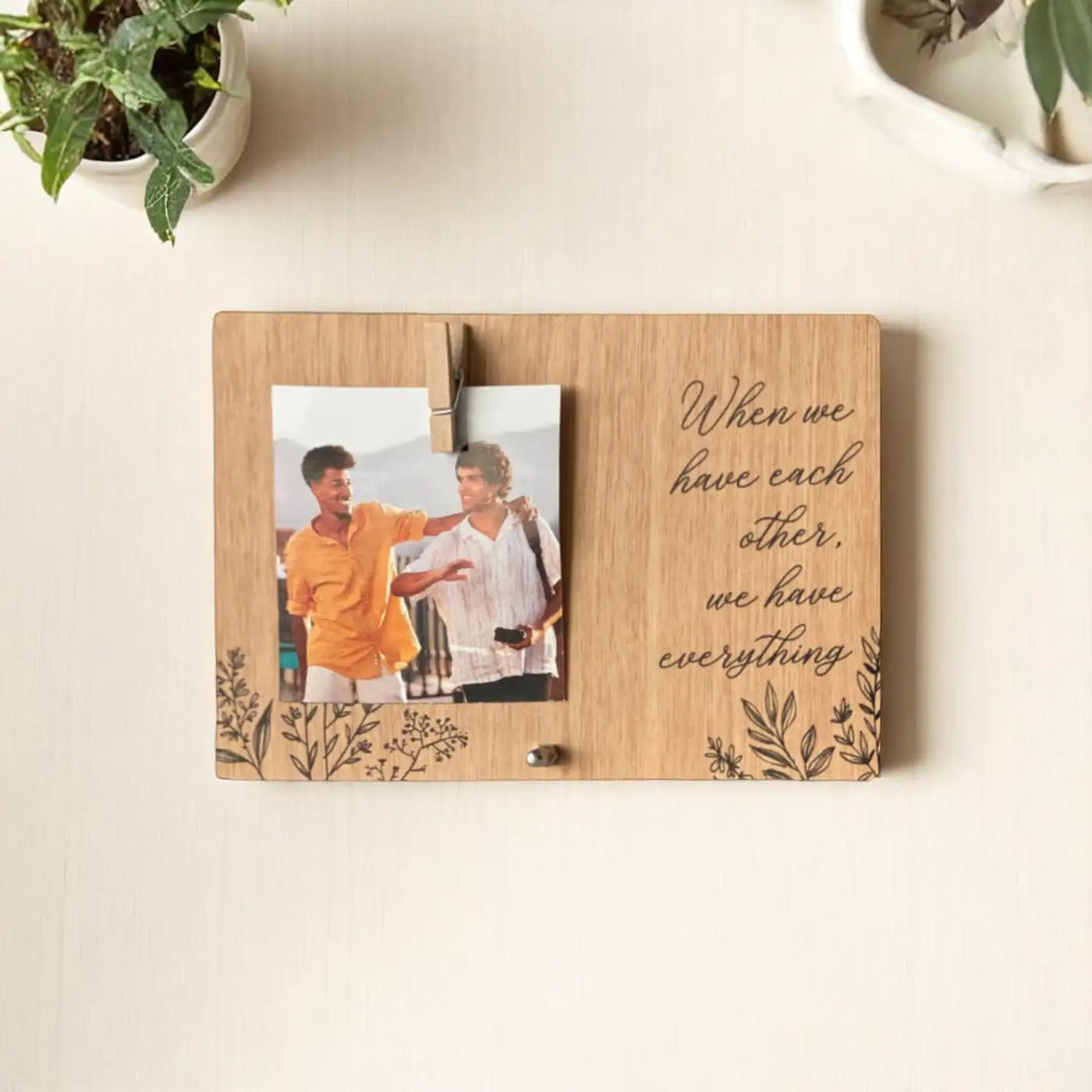 Photo Personalized Plants Theme Wooden Decorative Plaque