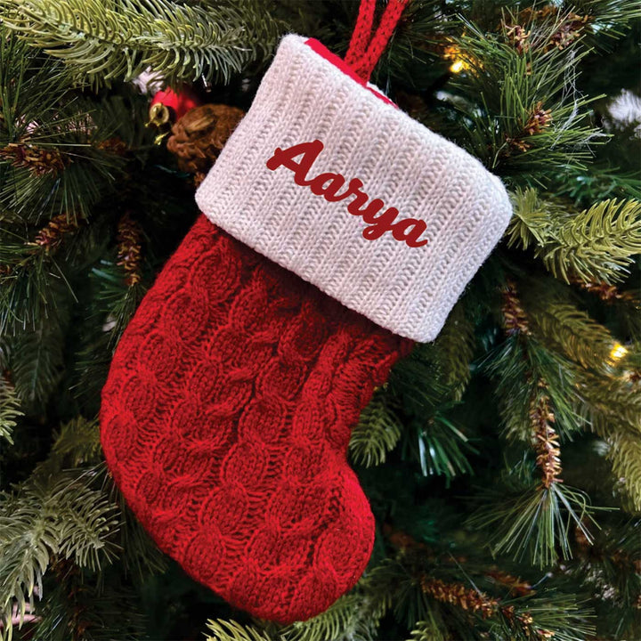 Personalized Mini Crochet Cozy Stocking Crochet Cotton Stockings For Christmas Decoration