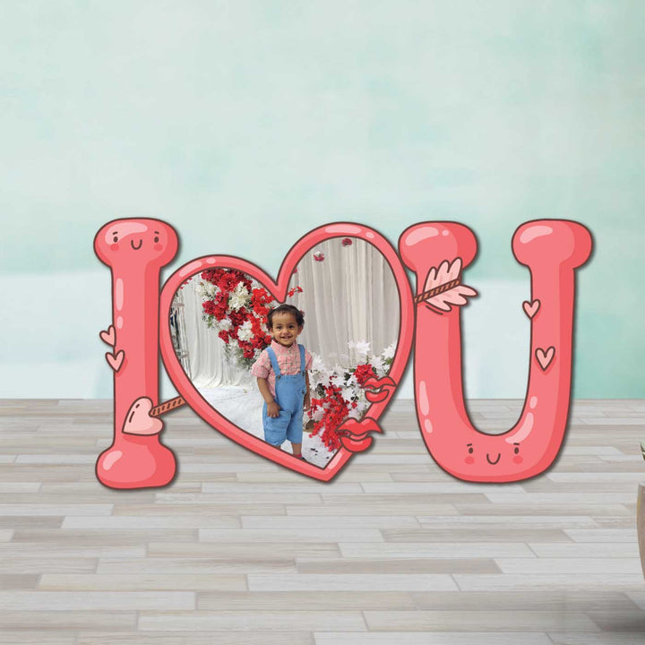 Photo Personalized "I Love You" Wooden Fridge Magnet