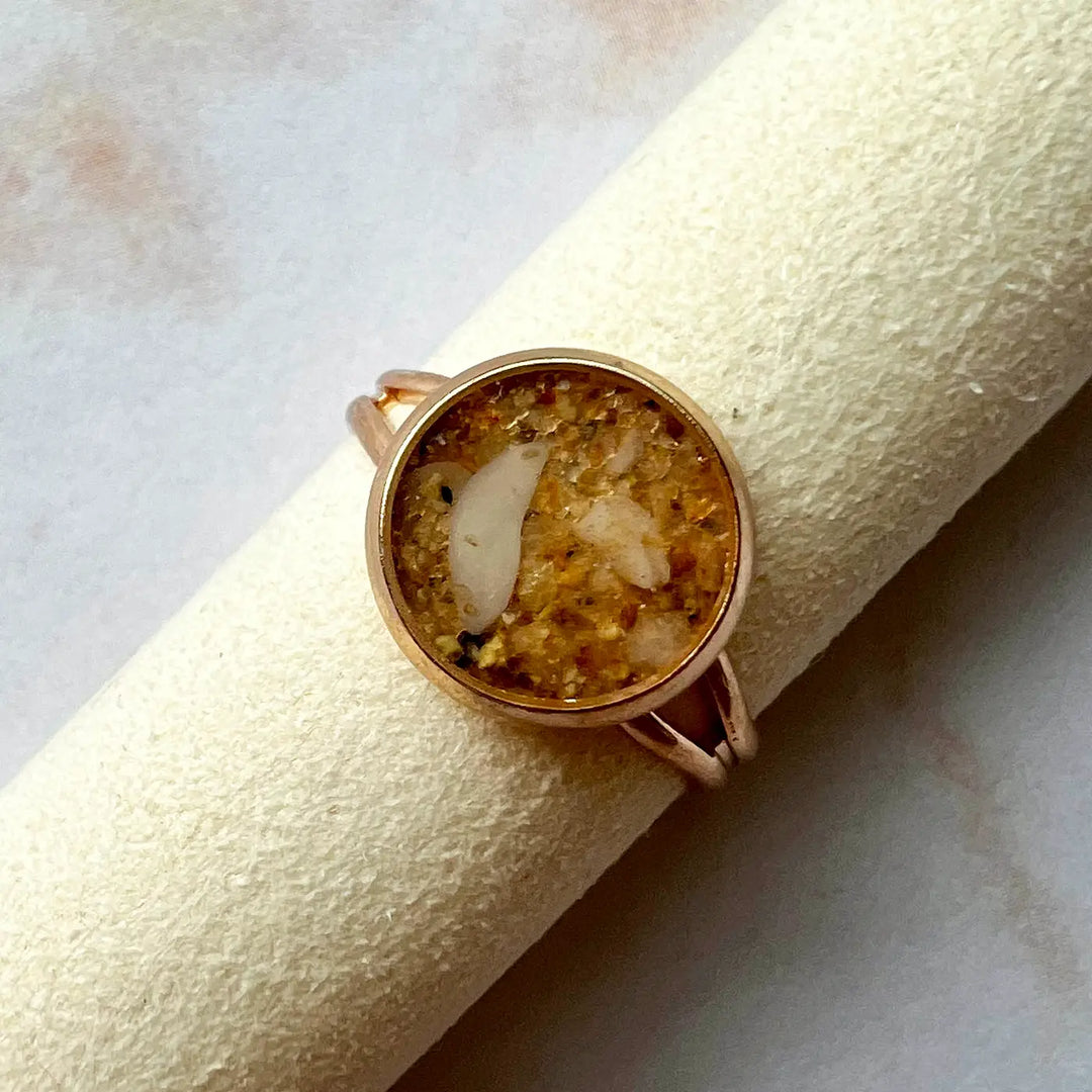 Handmade Polymer Clay Bessie Beach Sand Ring