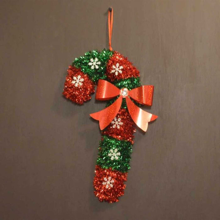 Handmade Streamer Candy Cane Ornaments For Christmas Tree Decoration