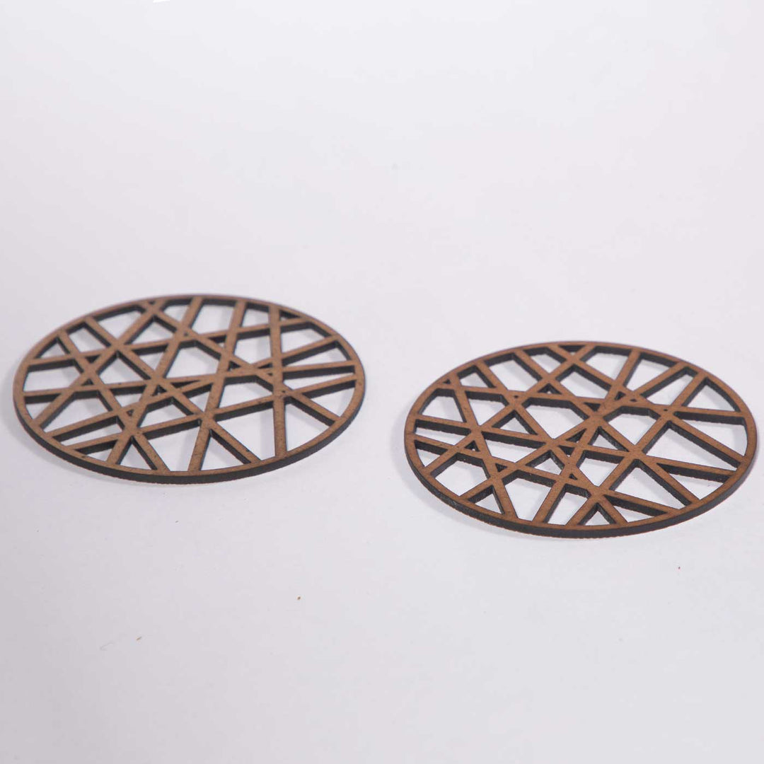 Web Pattern Sleek MDF Coaster Set  | Set of 6