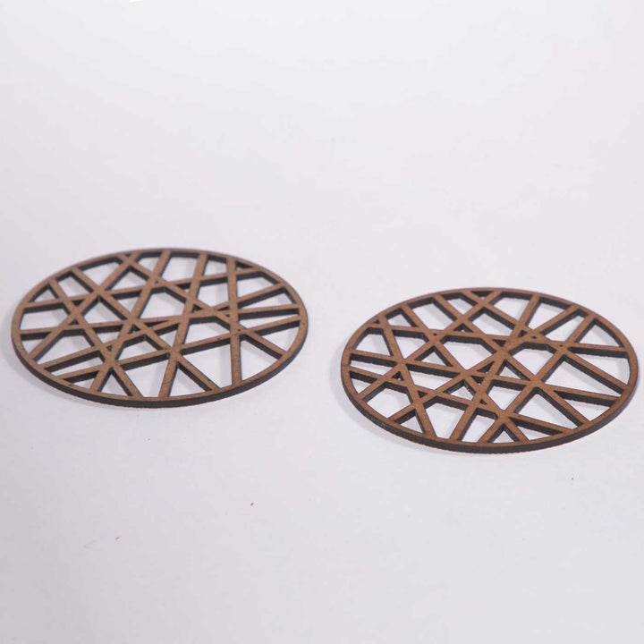 Web Pattern Sleek MDF Coaster Set  | Set of 6