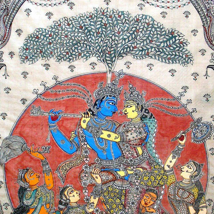 48 X 36 Inch | Handmade Silk Jugalraas Painting