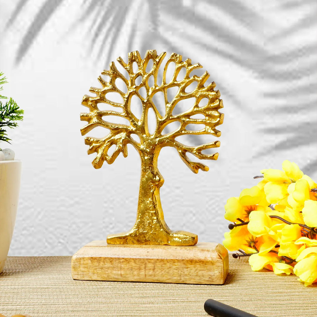 Handmade Festive Rakhi Hamper | Includes 1 Tree Of Life Table Decor, 1 Ganesha Rakhi, 1 Om Rakhi, 1 Roli Chawal