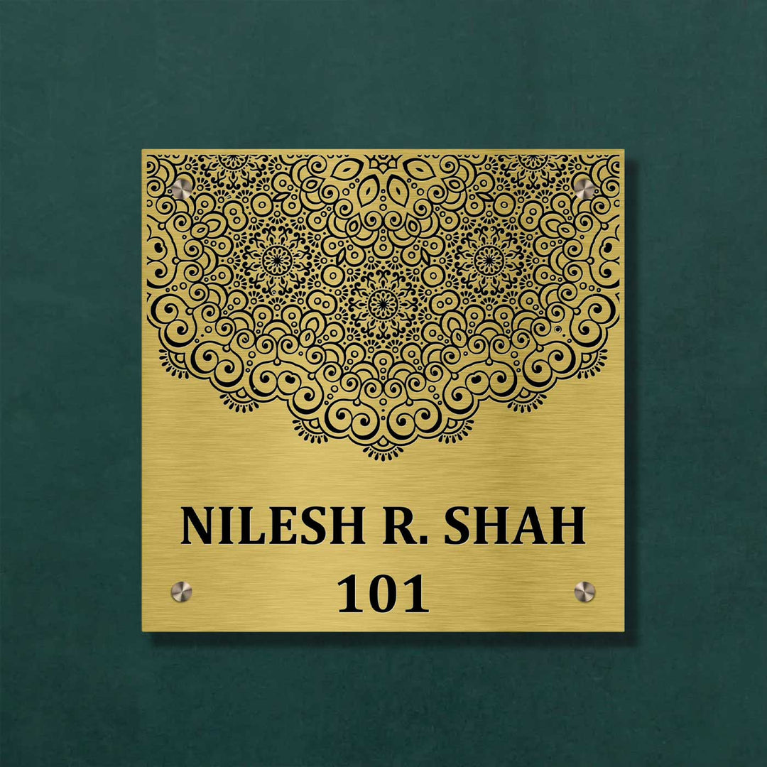 Personalized Engraved Square Stainless Steel Name Plate