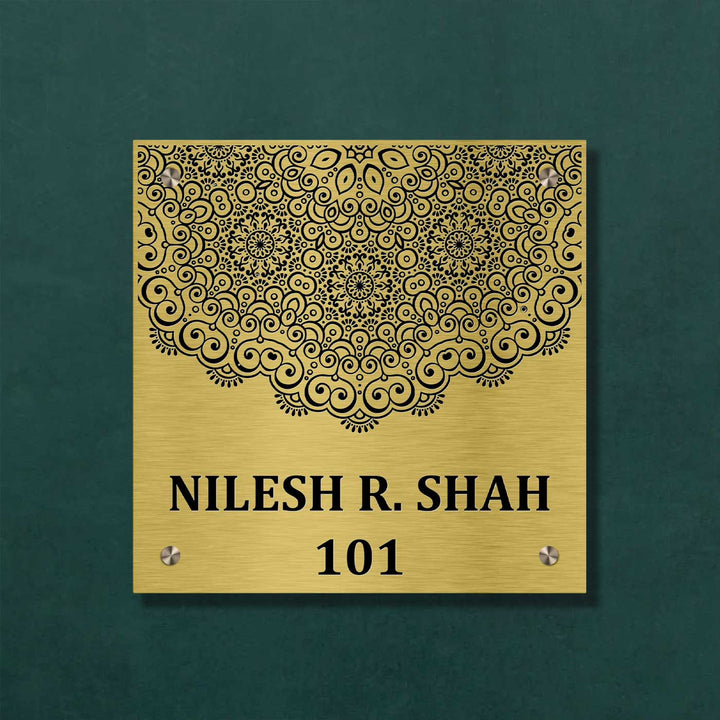 Personalized Engraved Square Stainless Steel Name Plate