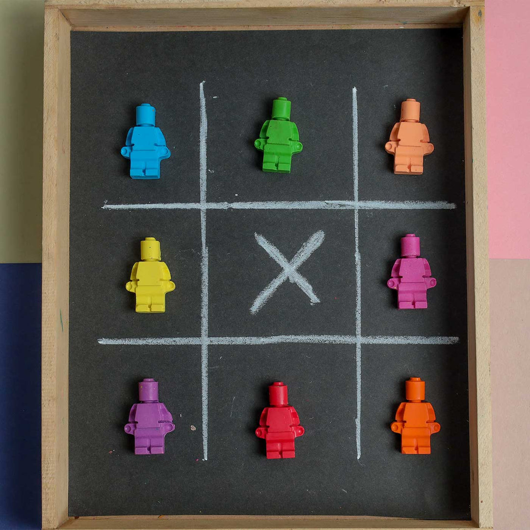 Handmade Non-Toxic Lego Man Crayons | Set Of 8