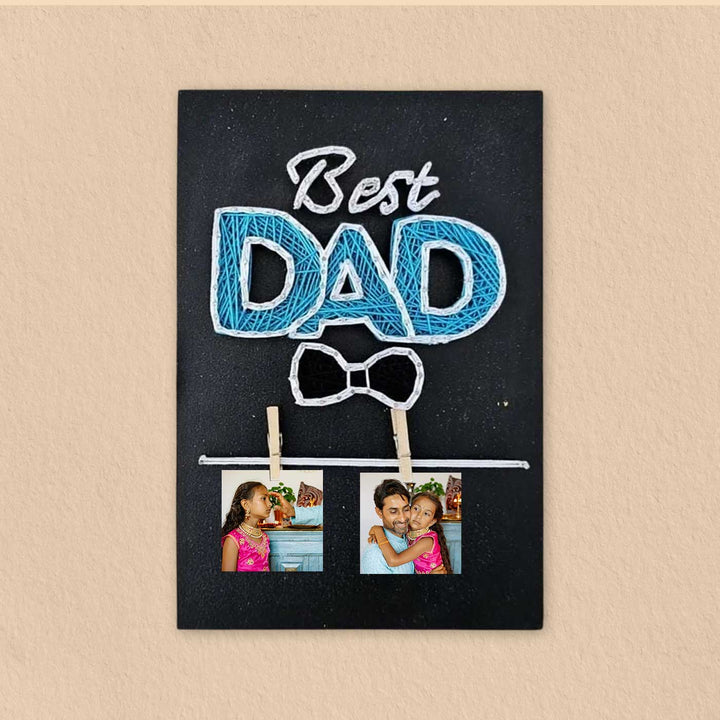 Photo Personalized Handmade String Art Best Dad Wooden Wall Decor