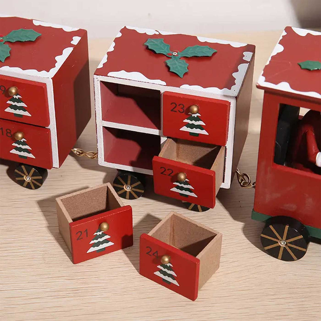 Handmade Wooden Evergreen Adventure Express Advent Calendar