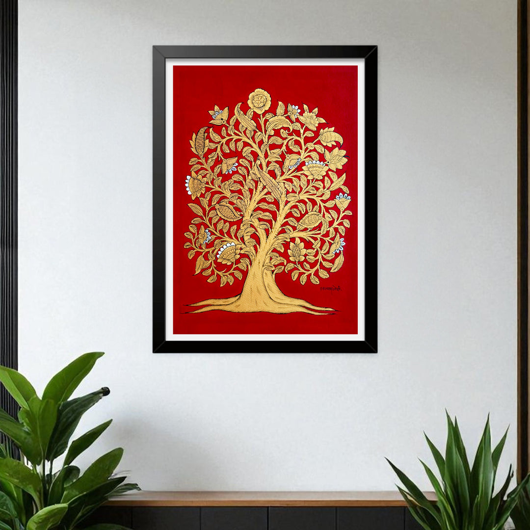 14.5 X 18.5 Inch | Tree Of Life Paper Phad Painting