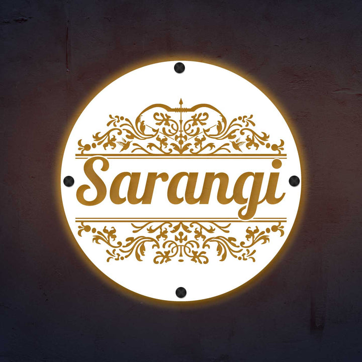 Personalized Laser Cut Round Steel Name Plate