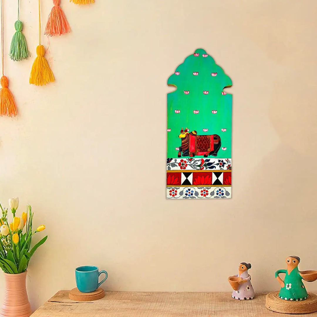 Hand-Painted Nandi Wooden Wall Decor