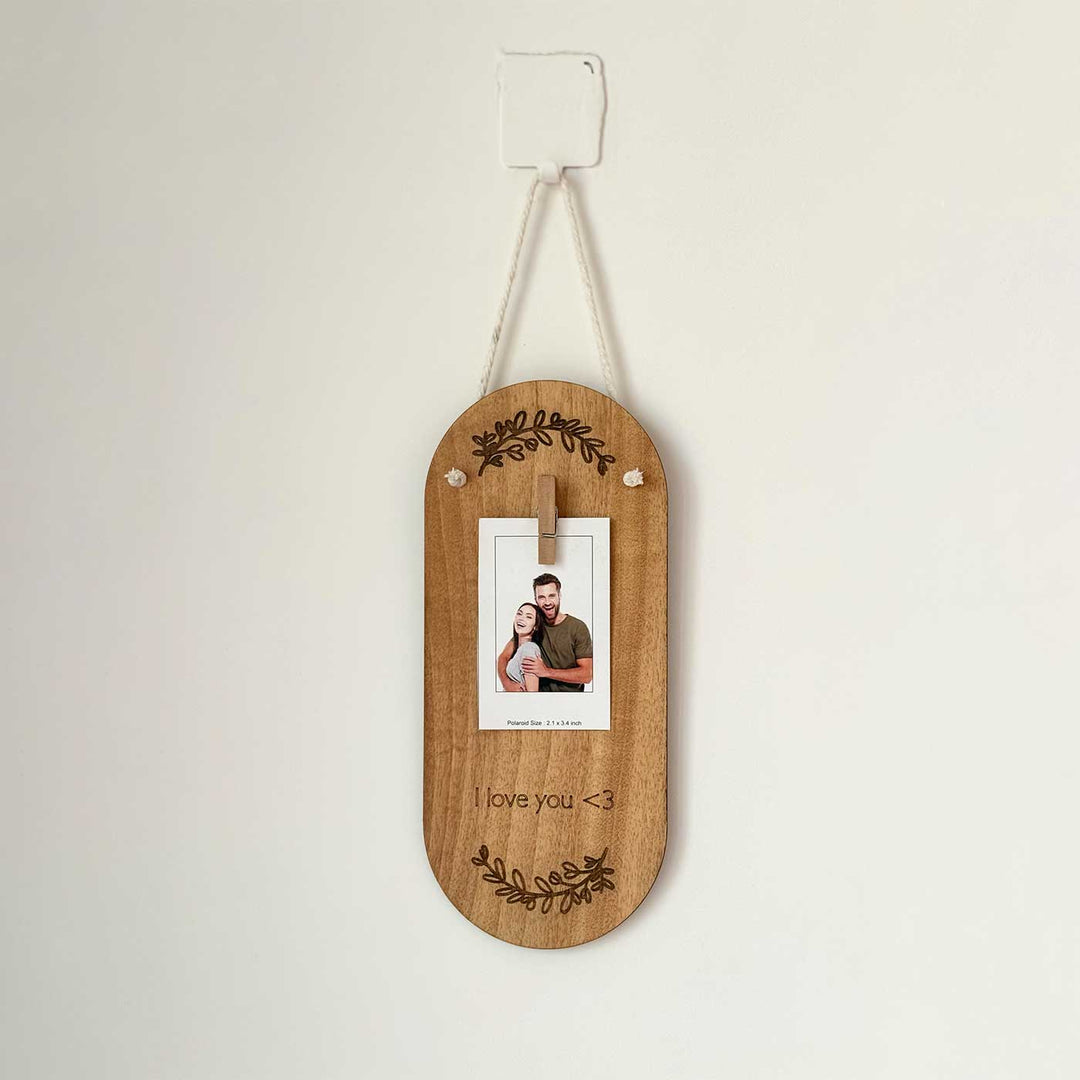 Photo Personalized "I Love You" Wooden Wall Hanging