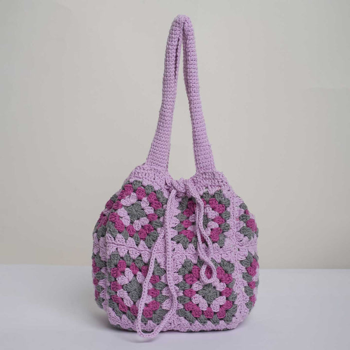 Handmade Crochet The Purple Cotton Tote Bag